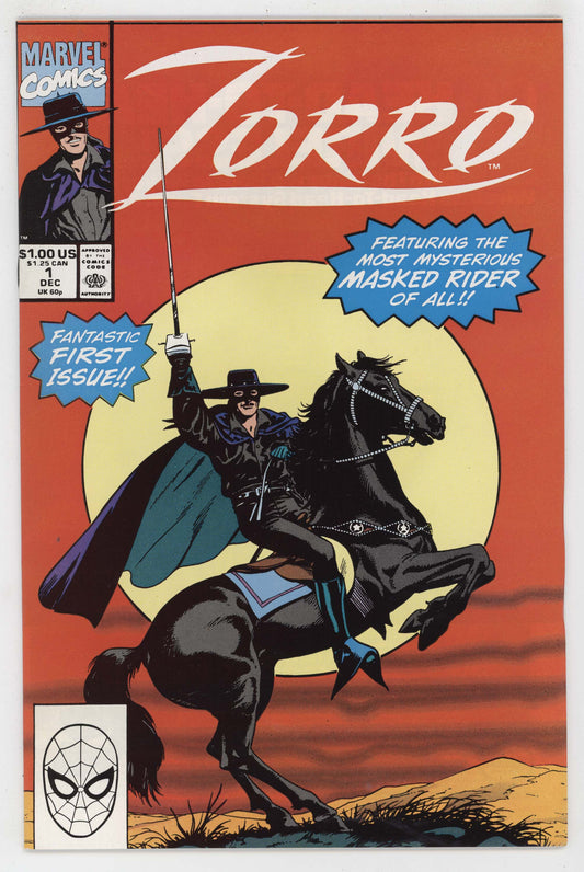 Zorro 1 Marvel 1990 NM+ 9.6 Mario Capaldi Ian Rimmer Masked Rider Tornado