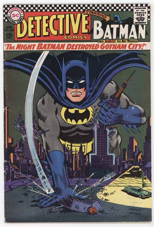 Batman Detective Comics 362 DC 1967 VG FN Carmine Infantino Riddler Elongated Man