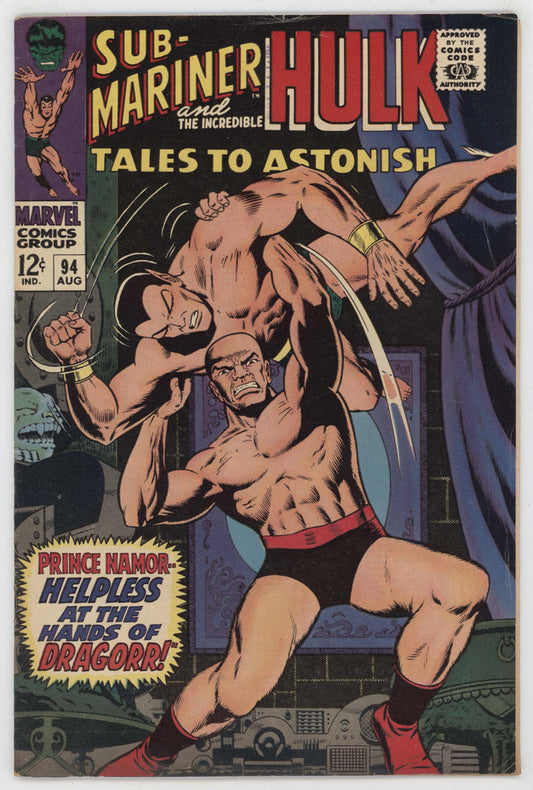 Tales To Astonish 94 Marvel 1967 VG Namor Sub-Mariner Hulk Roy Thomas