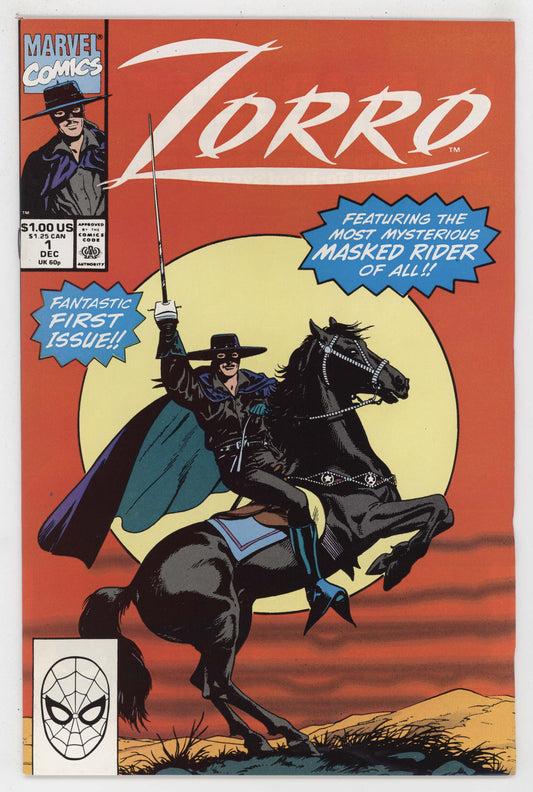Zorro 1 Marvel 1990 NM- 9.2 Mario Capaldi Ian Rimmer Masked Rider Tornado