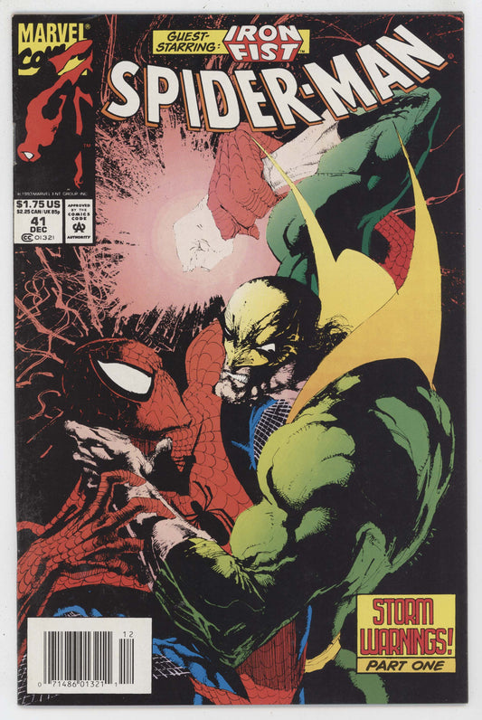 Spider-Man 41 Marvel 1993 NM- 9.2 Jae Lee Iron Fist Newsstand