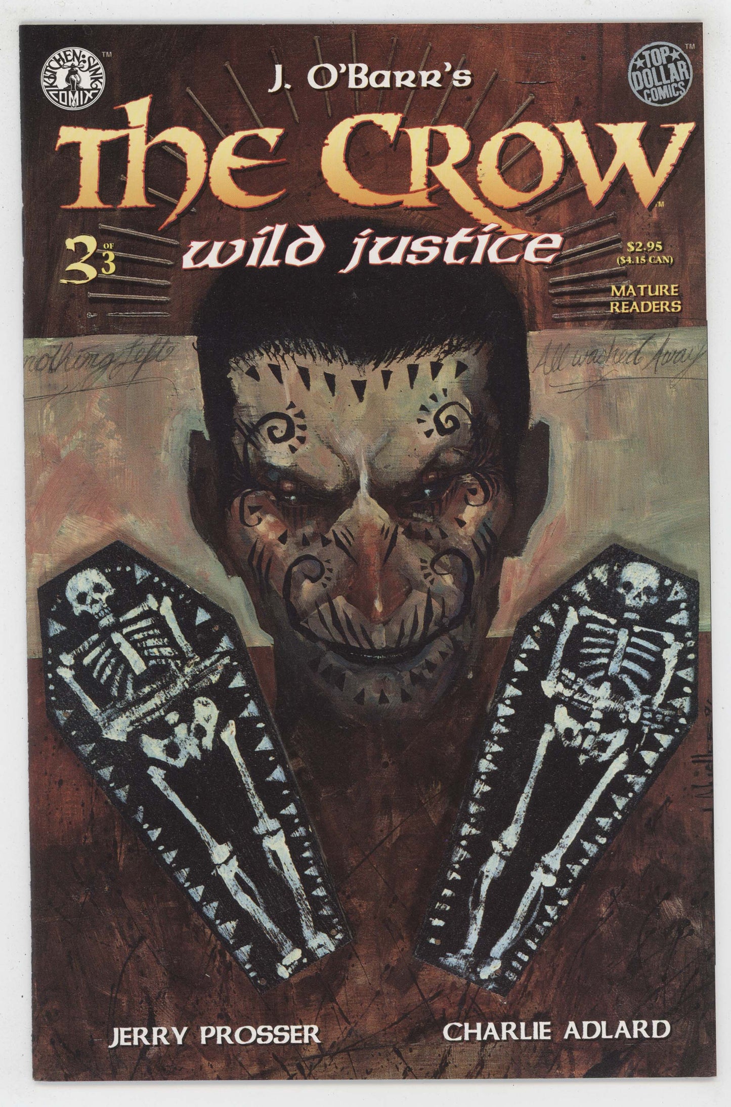 Crow Wild Justice 3 Kitchen Sink 1996 NM John Mueller Charlie Adlard