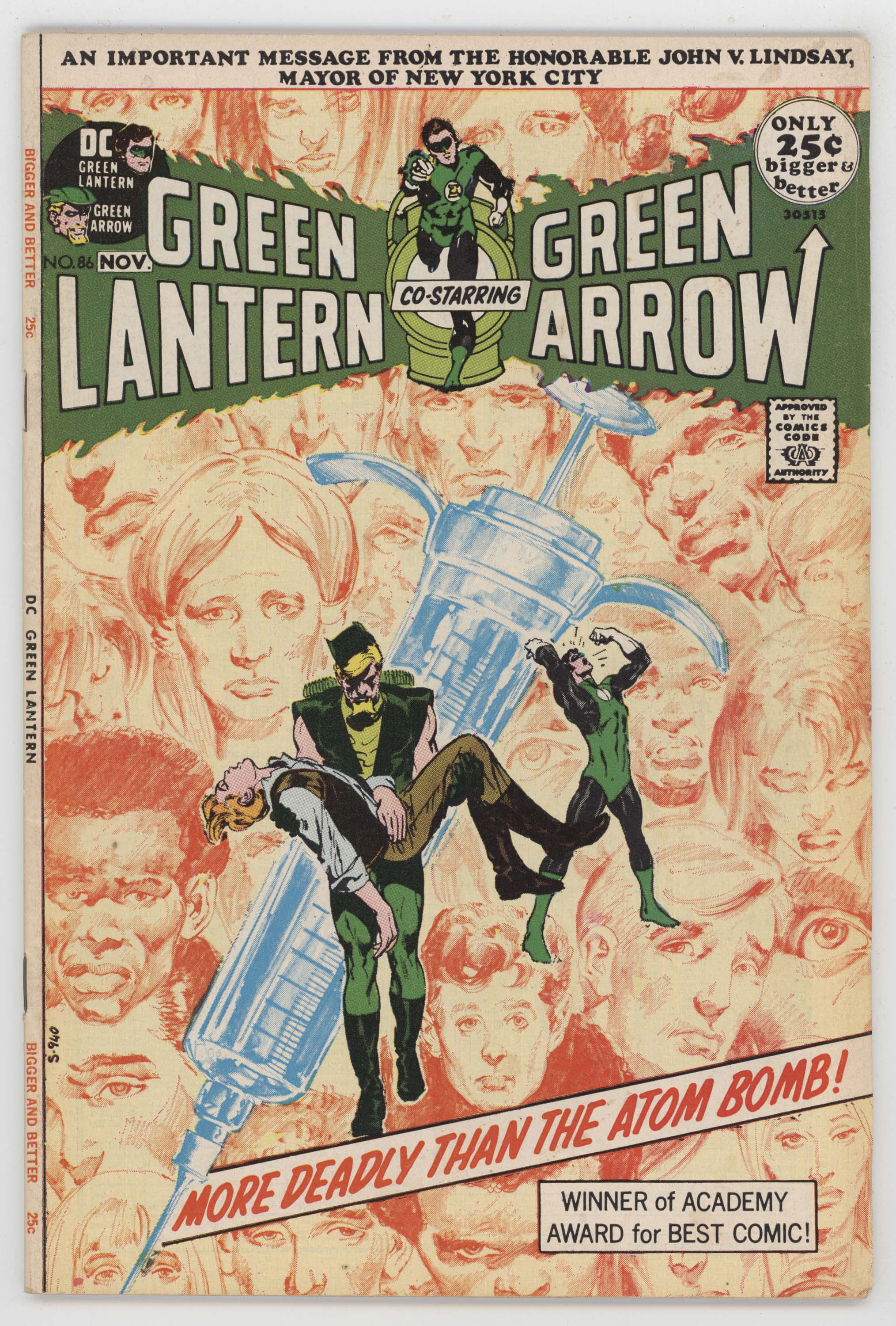 Green Lantern 86 DC 1971 FN Neal Adams Denny O'Neil Arrow Speedy Drug