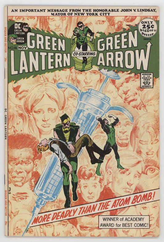 Green Lantern 86 DC 1971 FN Neal Adams Denny O'Neil Arrow Speedy Drug Epidemic