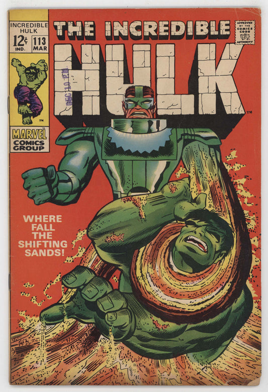 Incredible Hulk 113 Marvel 1969 VG Sandman Herb Trimpe Stan Lee