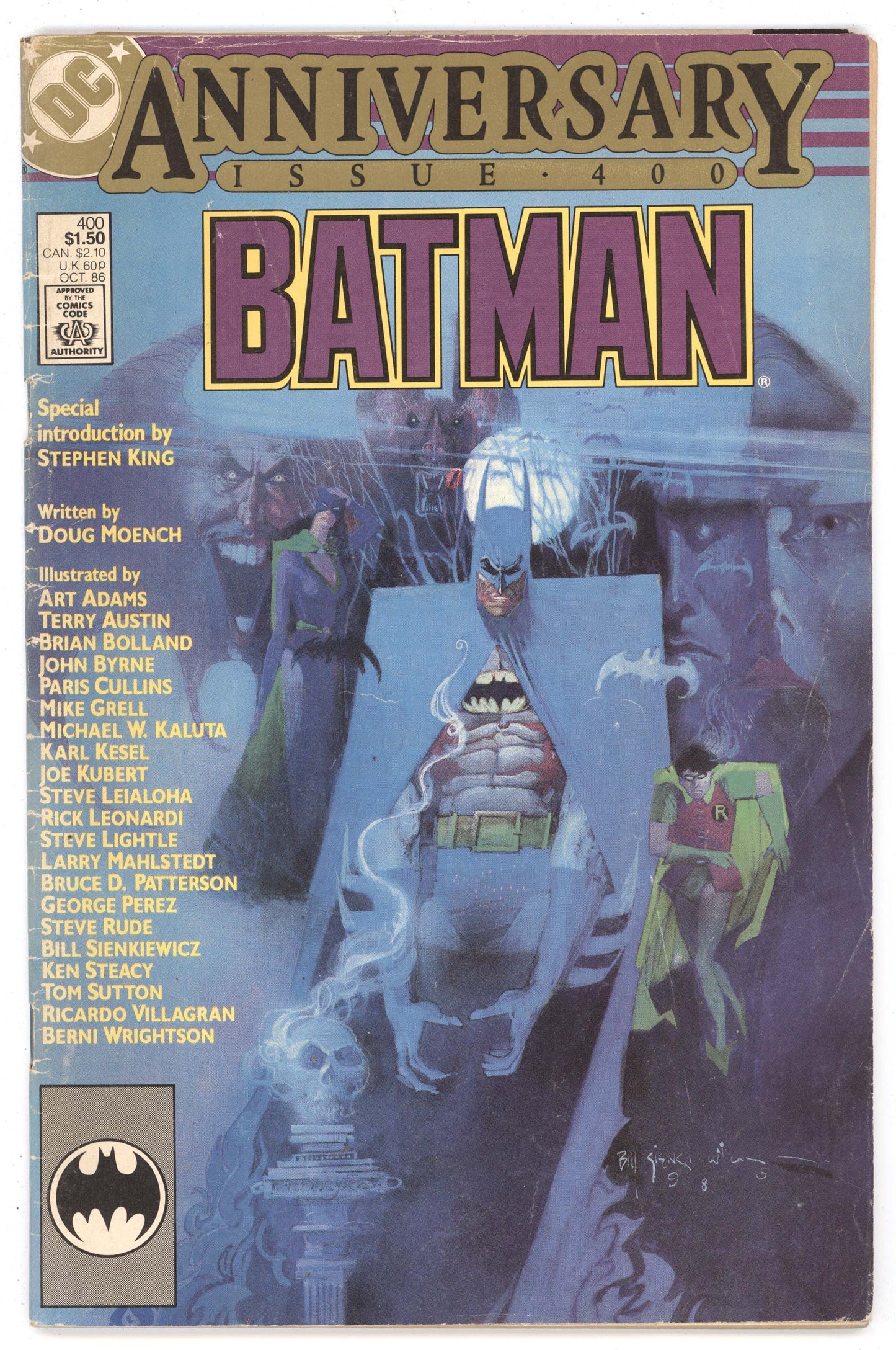 Batman 400 DC 1986 VG Stephen King Bill Sienkiewicz Joker Riddler Scarecrow