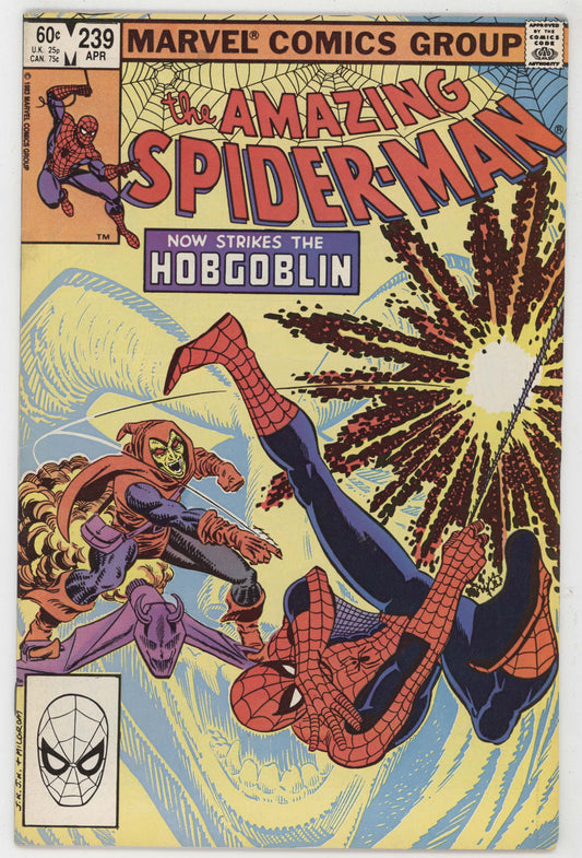 Amazing Spider-Man 239 Marvel 1983 VF 2nd Hobgoblin John Romita Jr