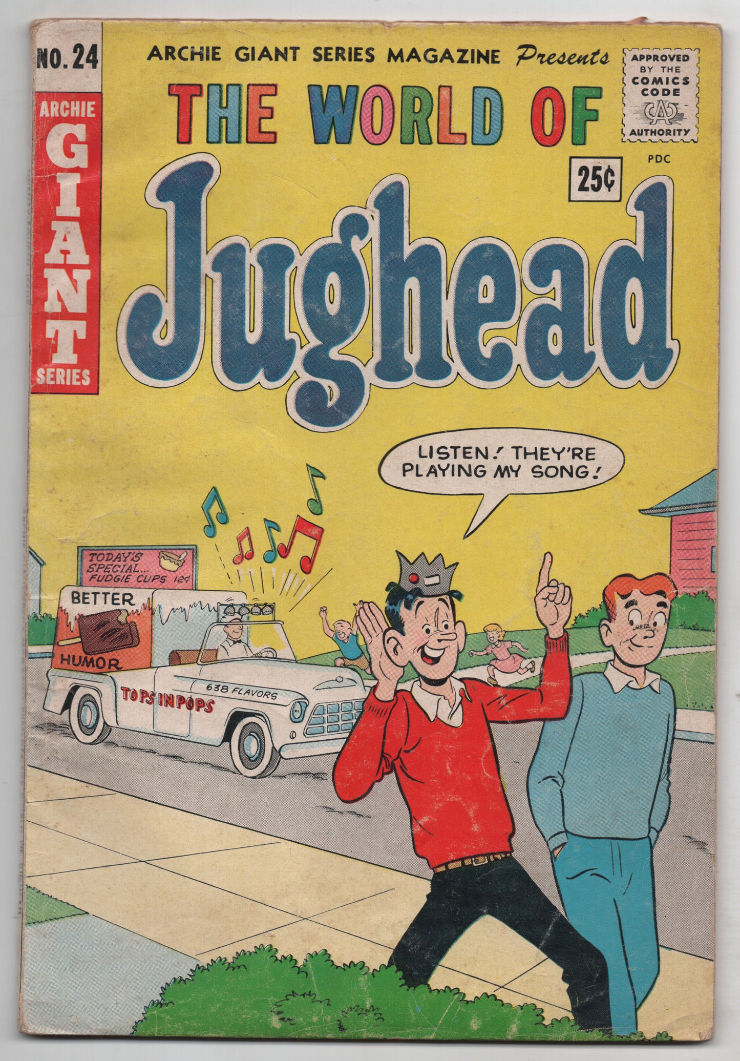 Archie Giant Series 24 1963 GD VG World Of Jughead Ice Cream Man Truck Good Humor