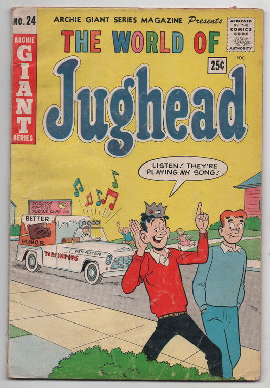 Archie Giant Series 24 1963 GD VG World Of Jughead Ice Cream Man Truck Good Humor