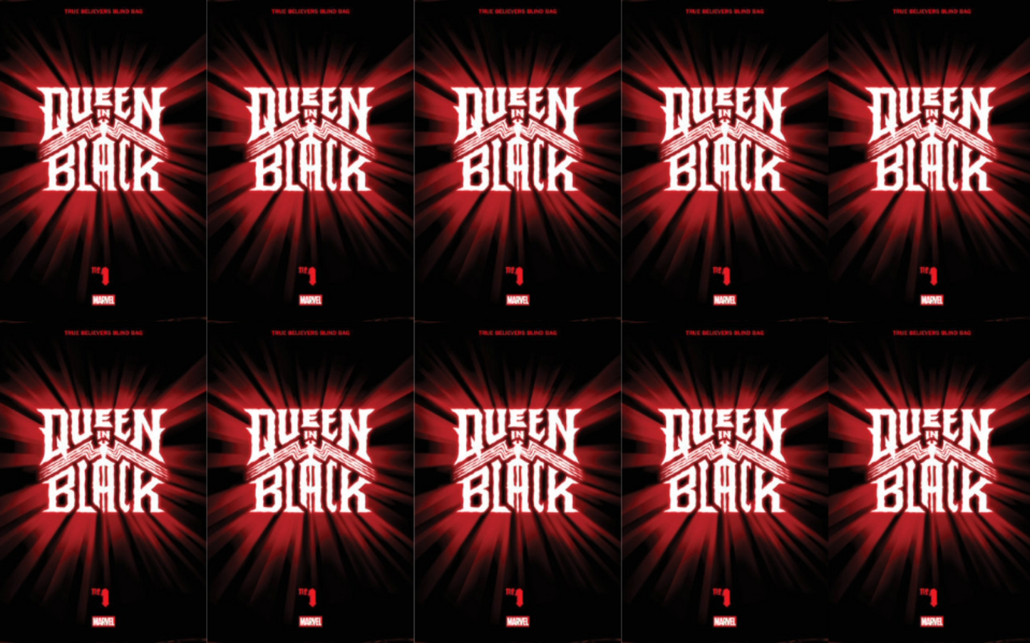 Queen In Black #1 I True Believers Blind Bag (07/01/2026) Marvel 10 PACK - Golden Apple Comics