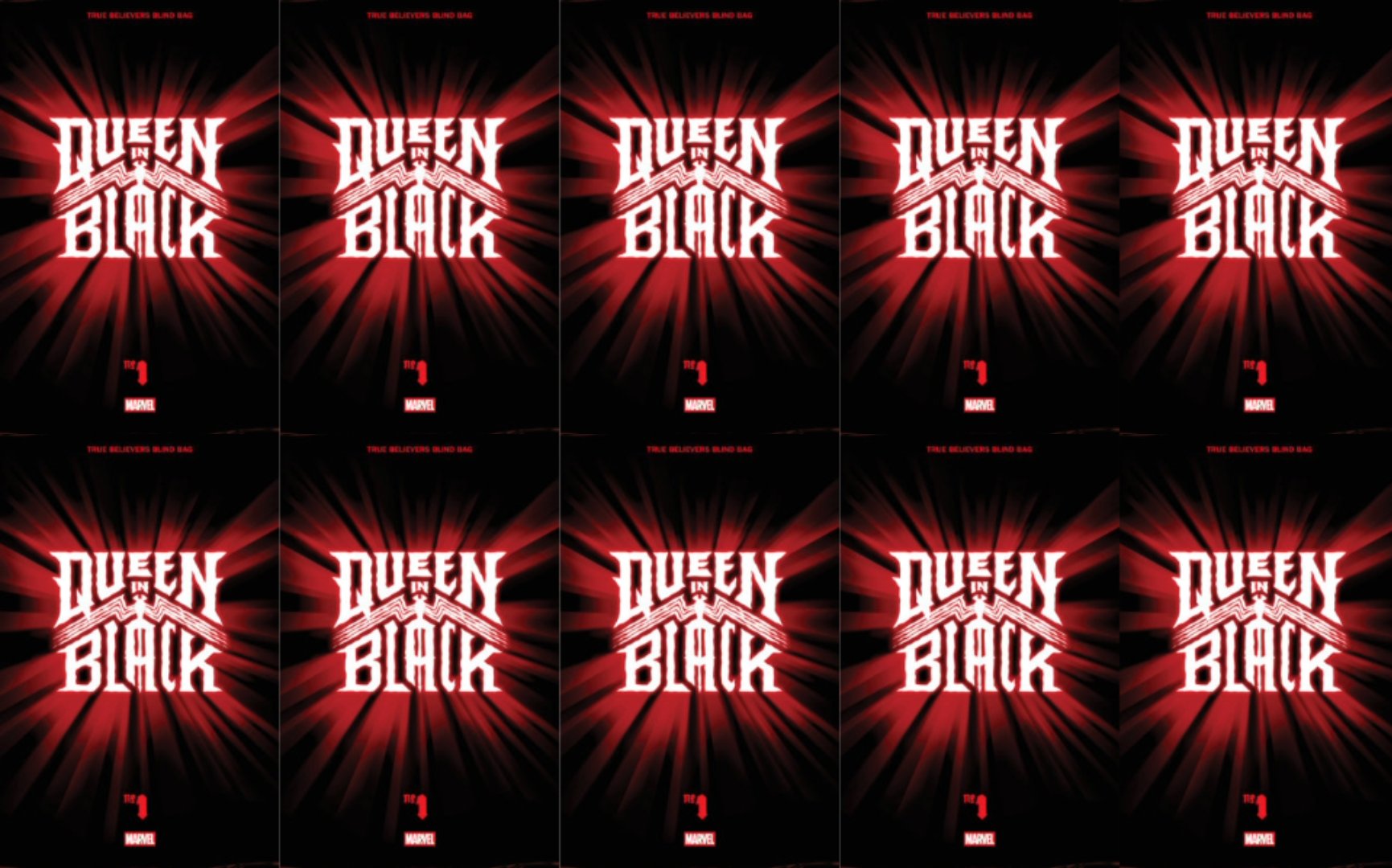Queen In Black #1 I True Believers Blind Bag (07/01/2026) Marvel 10 PACK - Golden Apple Comics