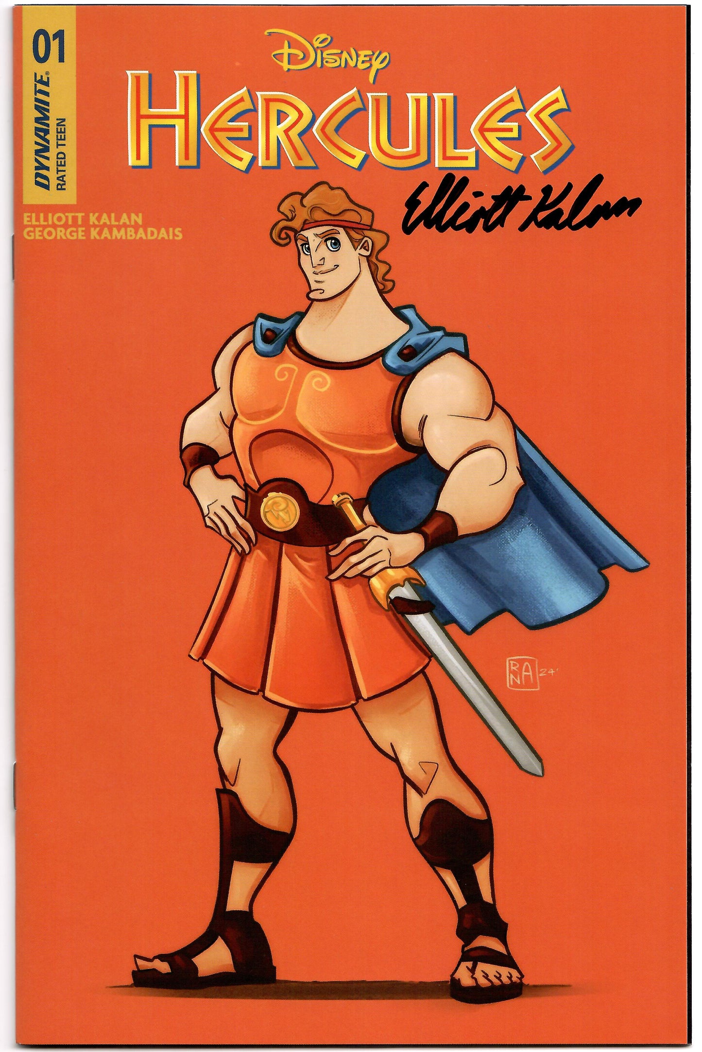 Hercules #1 D Alessandro  Ranaldi Negative Space Variant SIGNED Elliott Kalan (04/10/2024) Dynamite