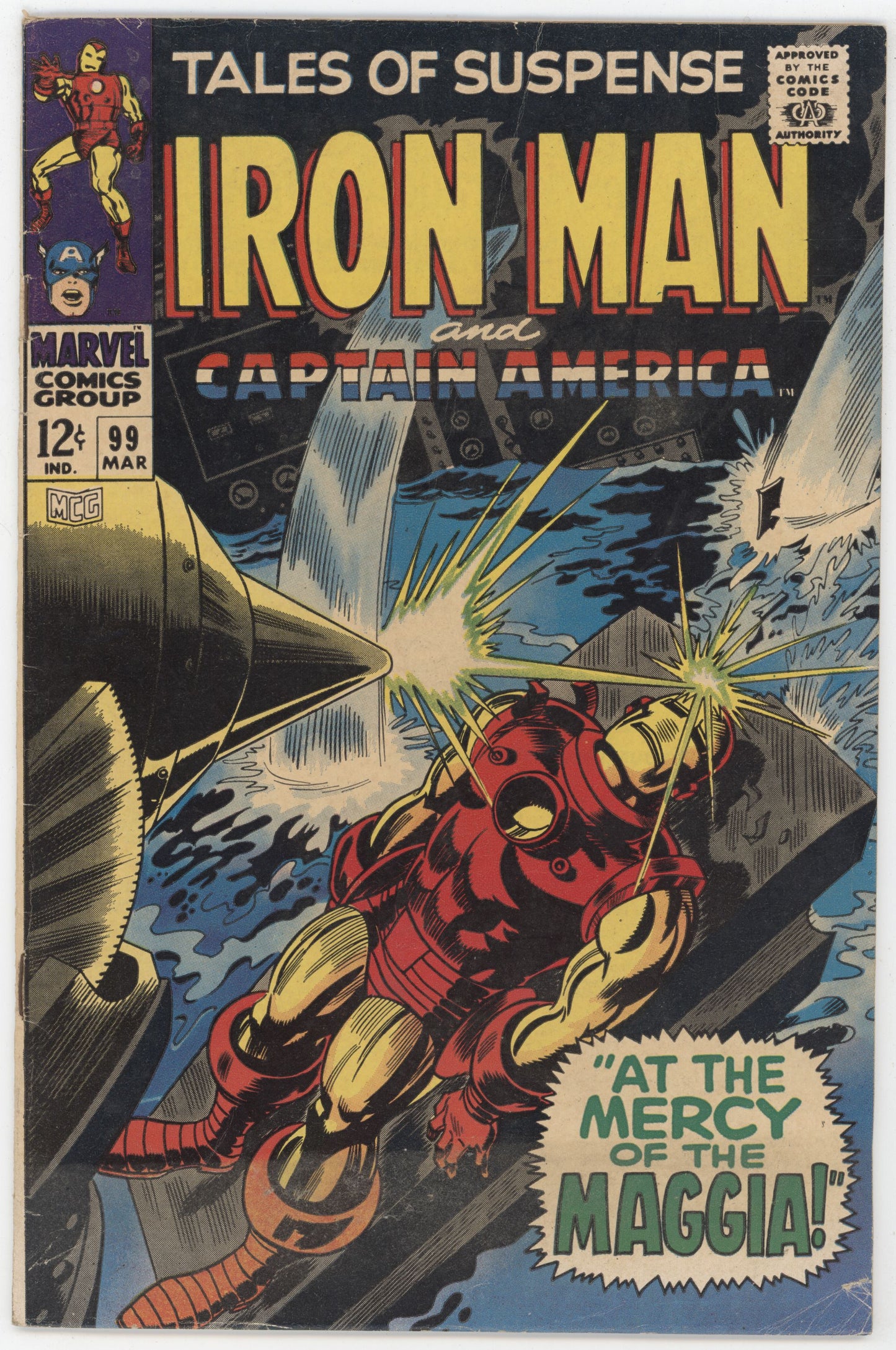 Tales Of Suspense 99 Marvel 1968 VG FN Iron Man Captain America Black Panther