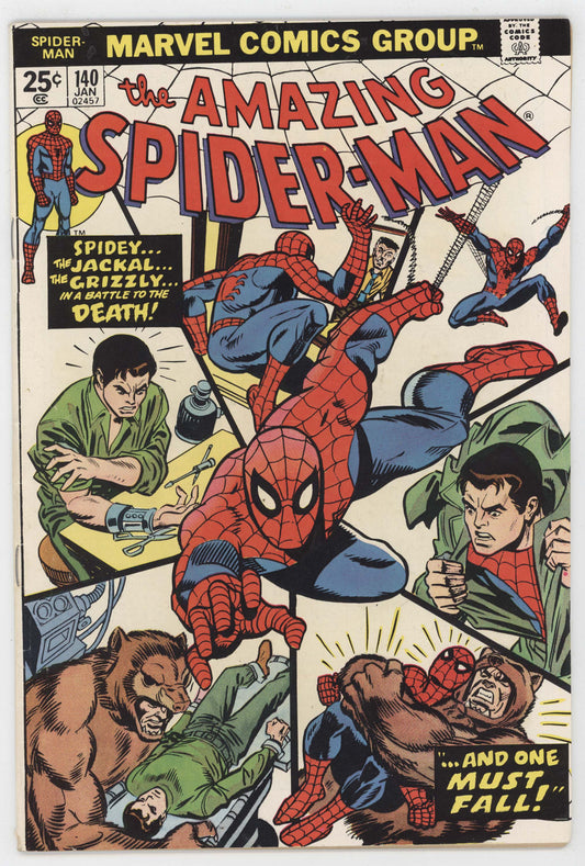 Amazing Spider-Man 140 Marvel 1975 FN VF Gil Kane 1st Glory Grant Grizzly Jackal