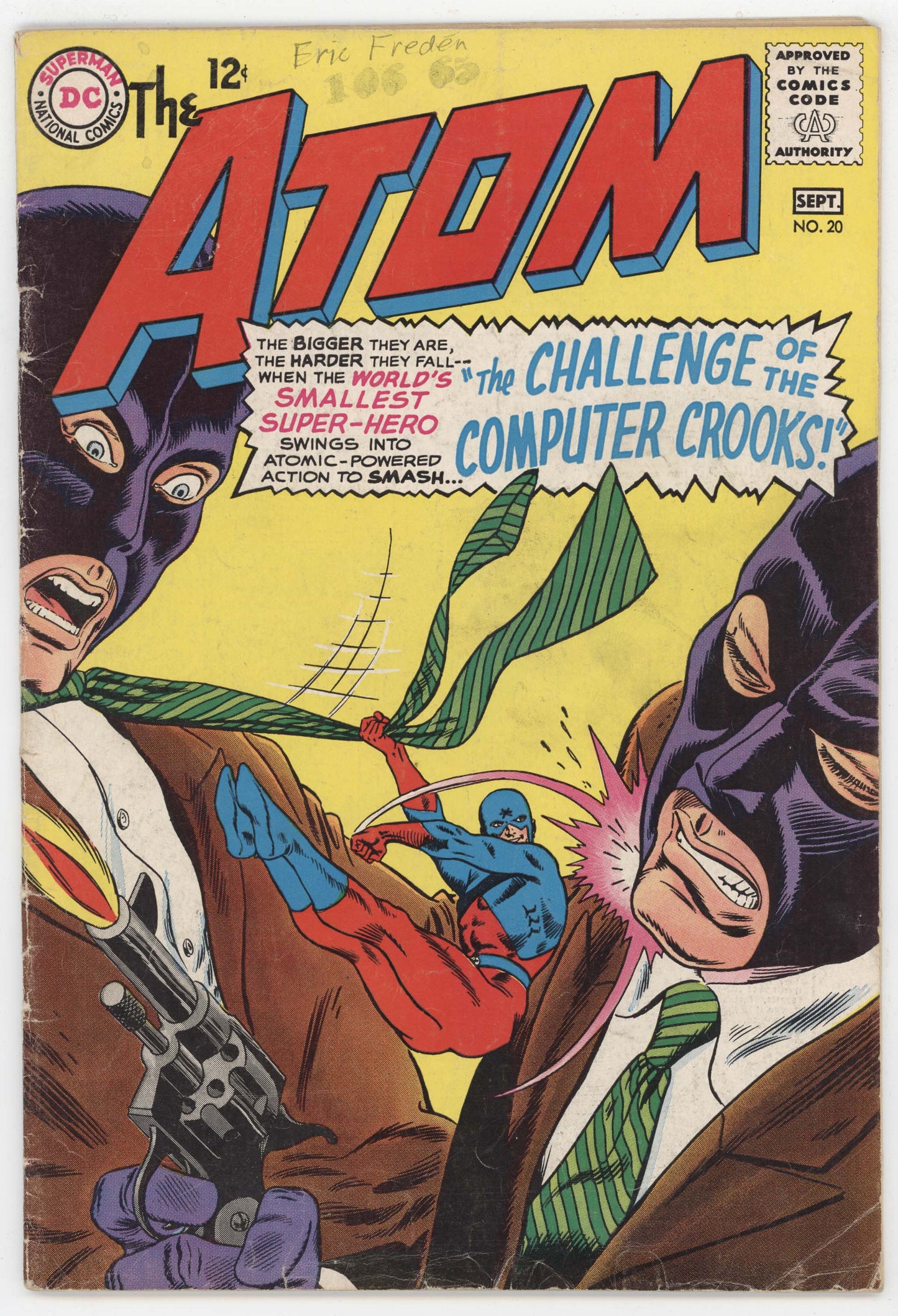 Atom 20 DC 1965 FR GD Gil Kane Gardner Fox Computer Crooks Hand Gun