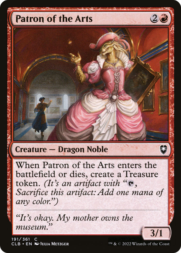 Patron of the Arts (CLB-191) - Commander Legends: Battle for Baldur's Gate Foil