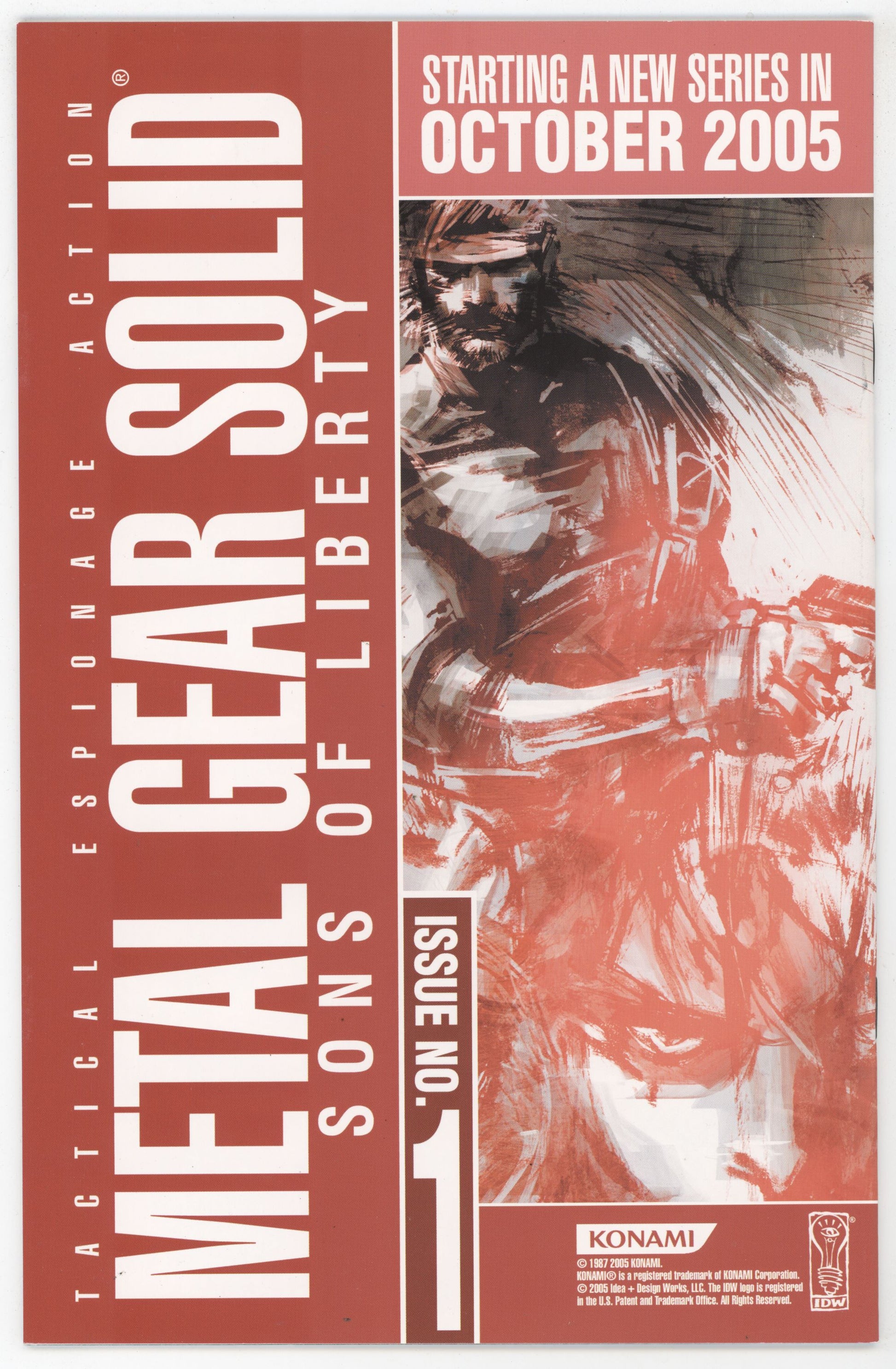 ashley wood metal gear Metal Gear Solid Sons Of Liberty 0 A IDW 2005 NM Ashley Wood Playstati