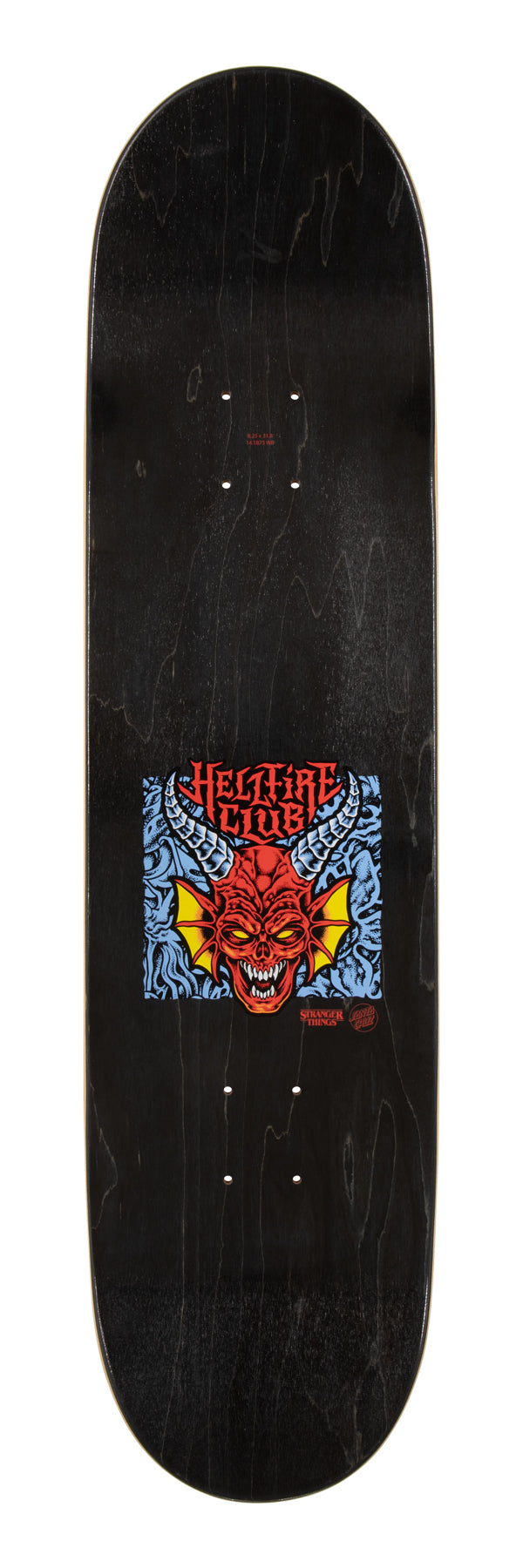 SANTA CRUZ x STRANGER THINGS HELLFIRE CLUB 8.25" COMPLETE SKATEBOARD