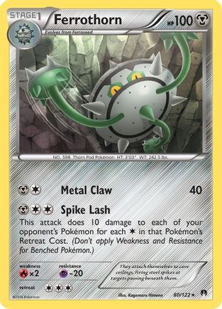 Ferrothorn 080/122 - XY  BREAKpoint Reverse Holofoil