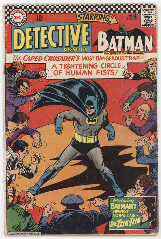 Batman Detective Comics 354 DC 1966 GD VG Robin 1st Dr Tzin Tzin Carmine Infantino