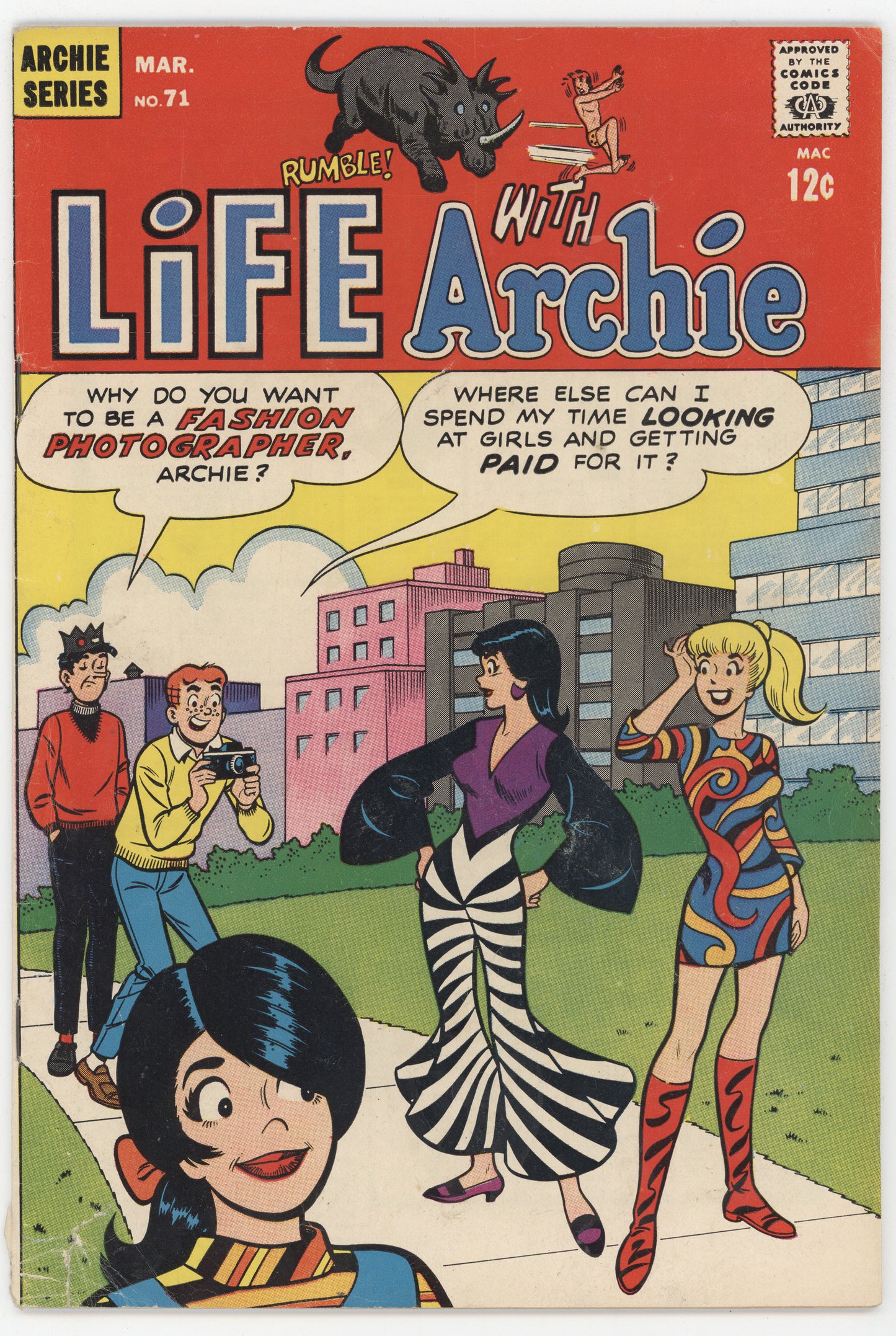 Life With Archie 71 Archie 1968 FR GD Betty Veronica Leopard Bikini Swimsuit Mod GGA