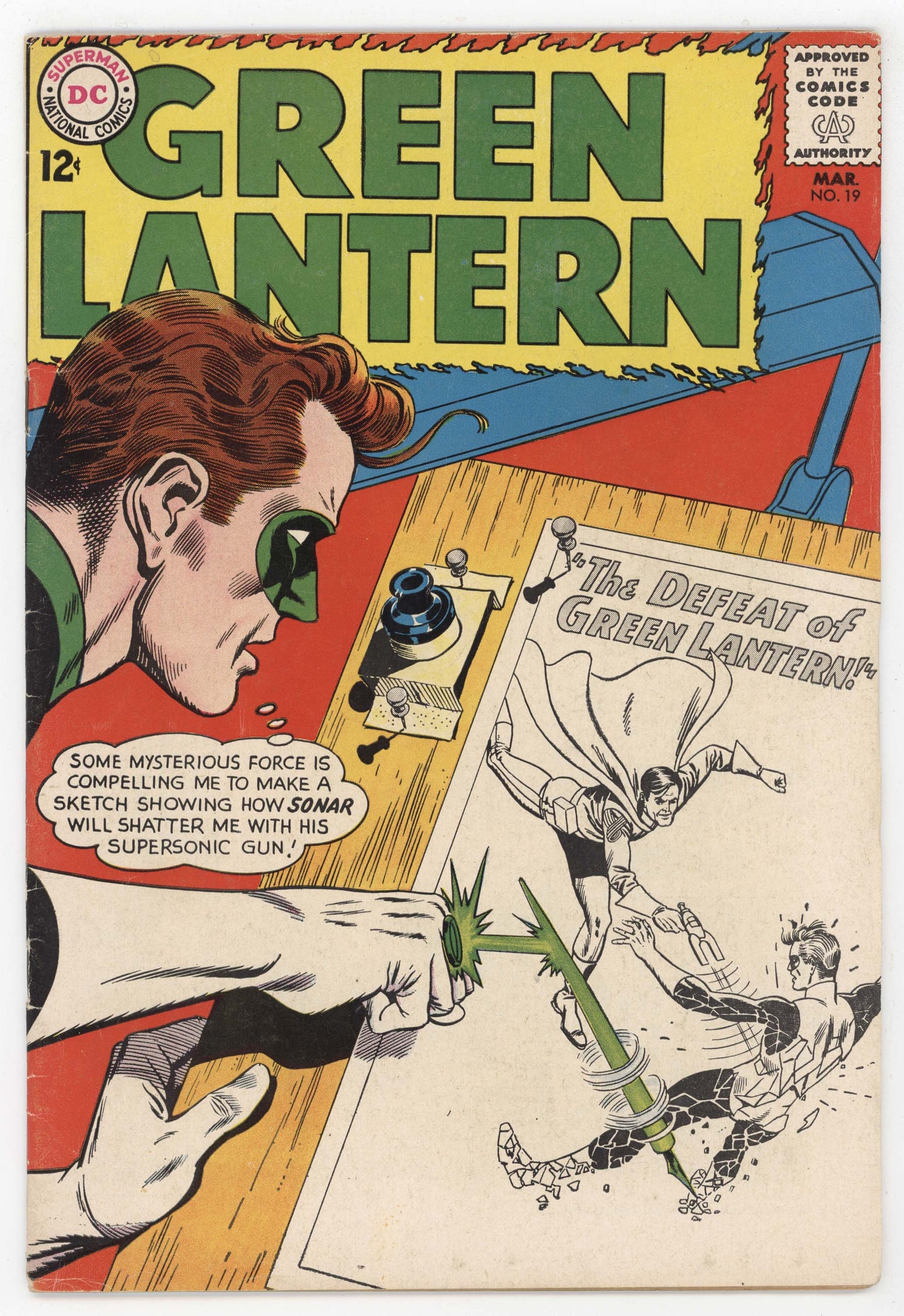 Green Lantern 19 DC 1963 VG FN Gil Kane John Broome Sonar Tomar-Re