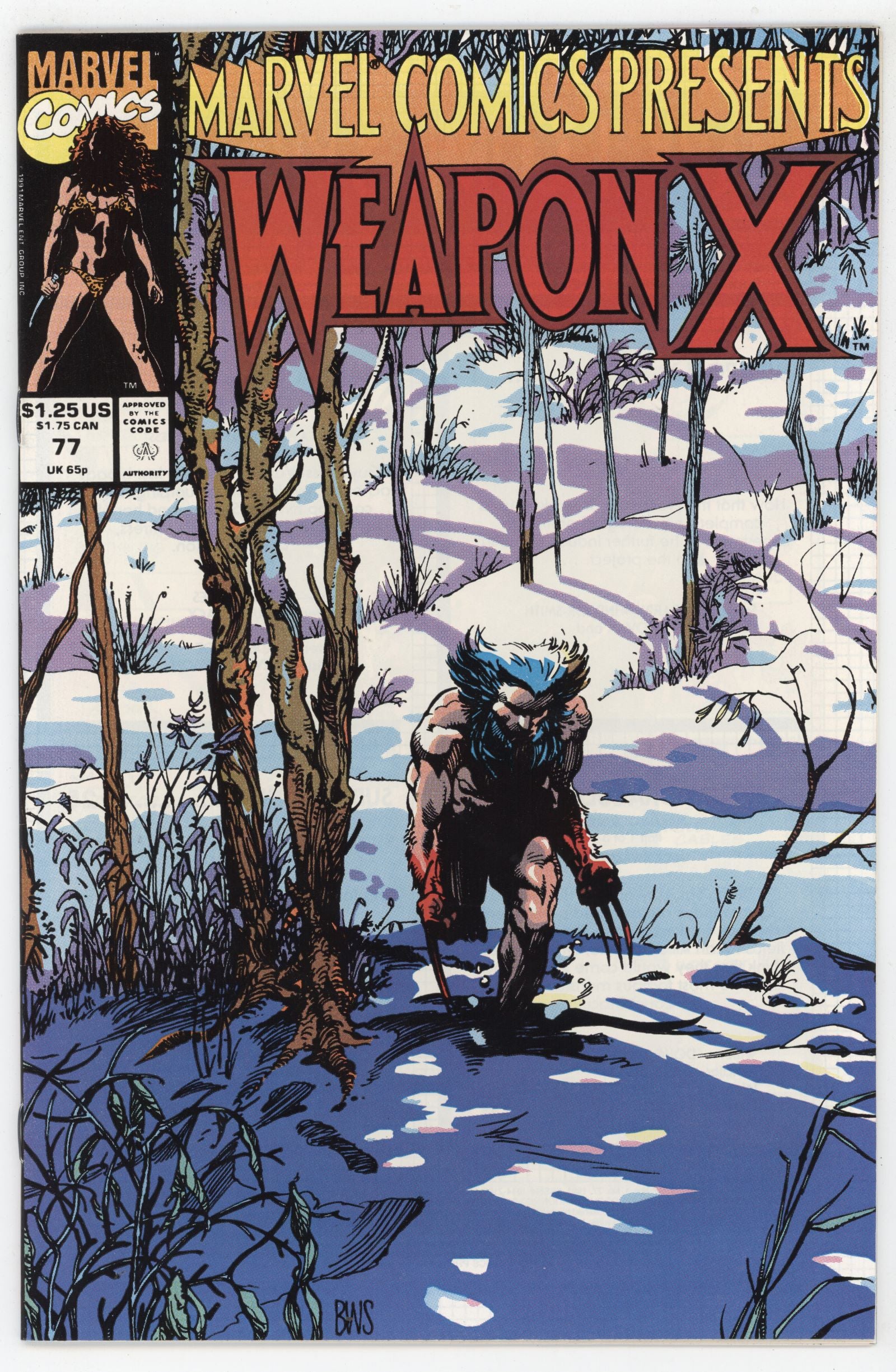 Marvel Comics Presents 77 1991 NM Wolverine Weapon X Origin Barry Windsor Smith - Golden Apple Comics