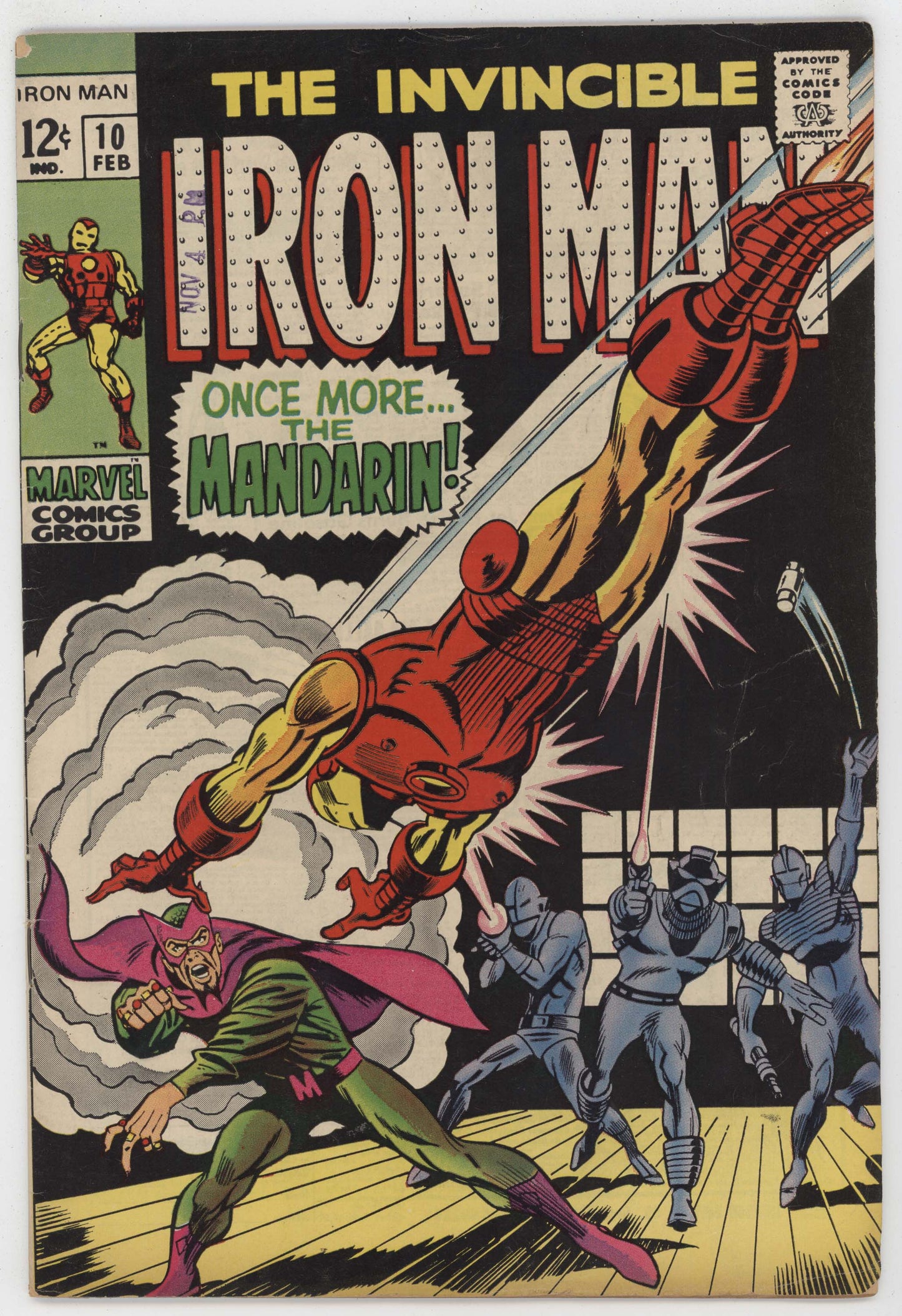 Invincible Iron Man 10 Marvel 1969 FN George Tuska Nick Fury