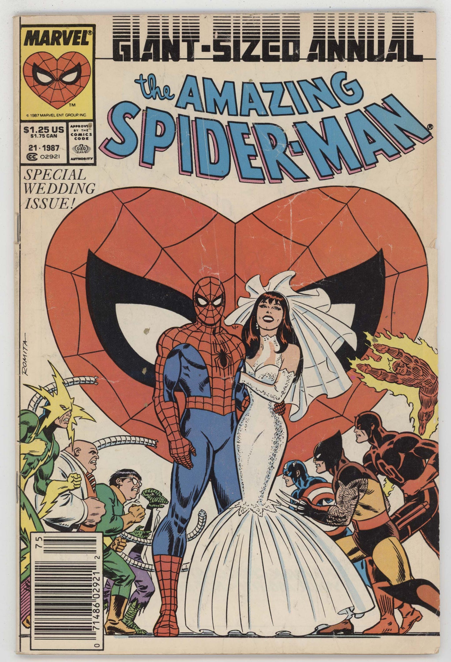 Amazing Spider-Man Annual 21 Marvel 1987 VG Mary Jane Wedding Villains Newsstand