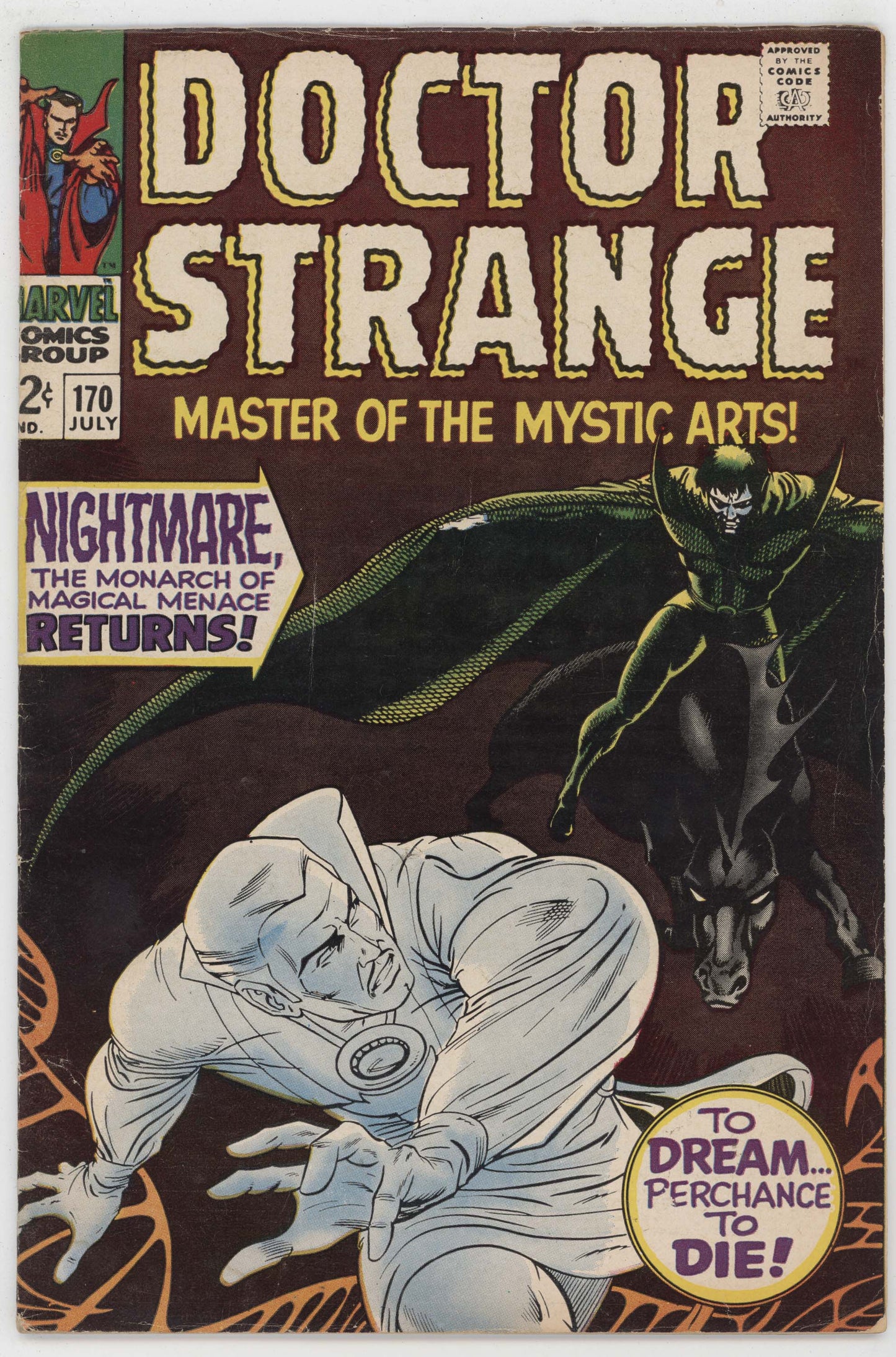 Doctor Strange 170 Marvel 1968 VG Nightmare Dan Adkins Roy Thomas