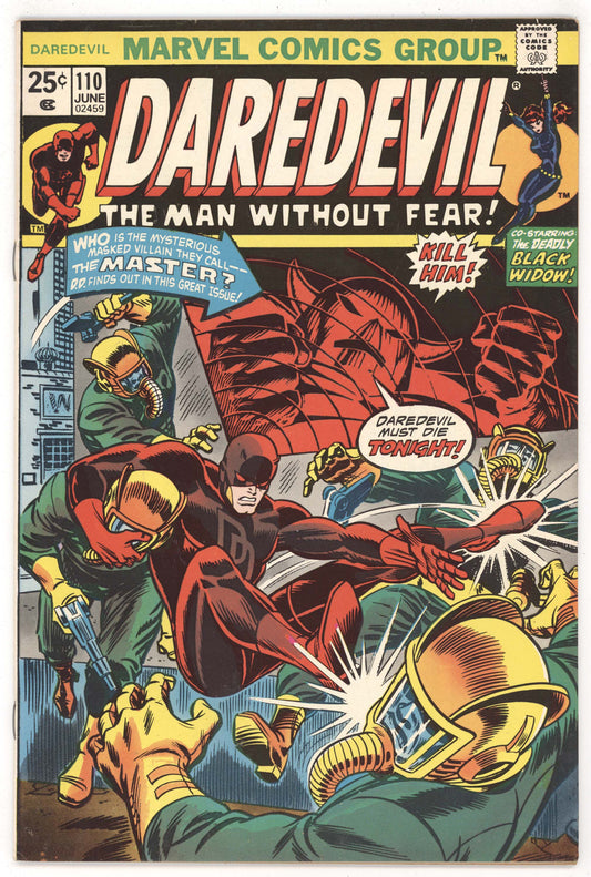 Daredevil 110 Marvel 1974 VF Black Widow Shanna She-Devil John Romita