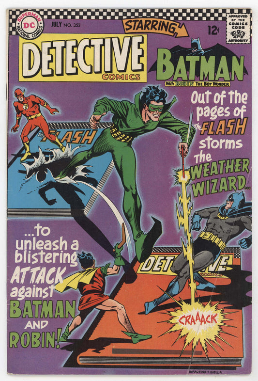 Batman Detective Comics 353 DC 1966 VG Carmine Infantino Weather Wizard Elongated Man