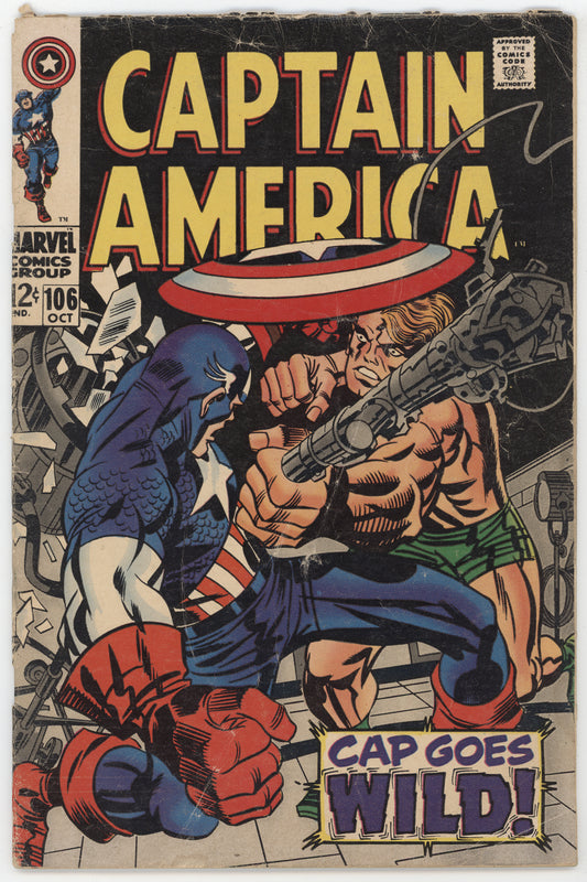 Captain America 106 Marvel 1968 VG Jack Kirby Stan Lee Ka-Zar