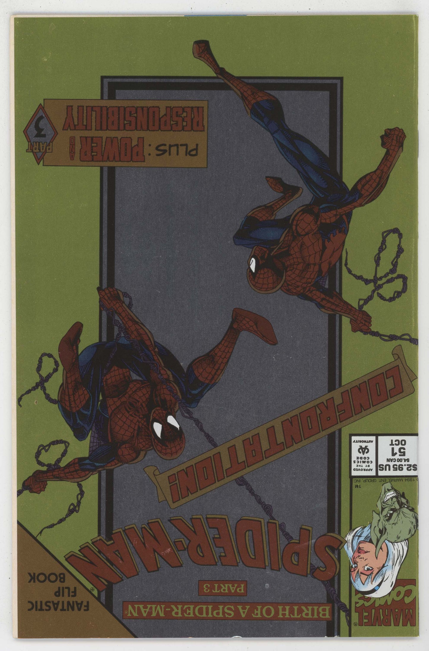 Spider-Man 51 Marvel 1994 NM Foil Flip Book Spider-Clone Ben Reilly