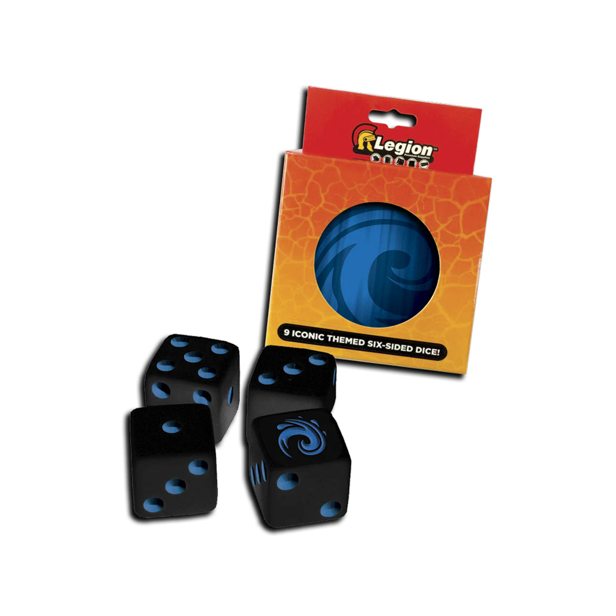 Iconic Water D6 Dice Tin