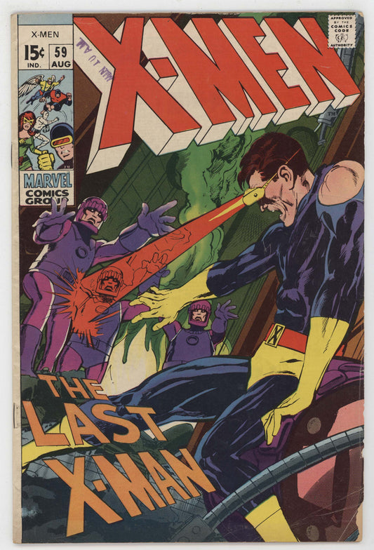 Uncanny X-Men 59 Marvel 1969 VG Neal Adams Havok 1st Karl Lykos Sauron