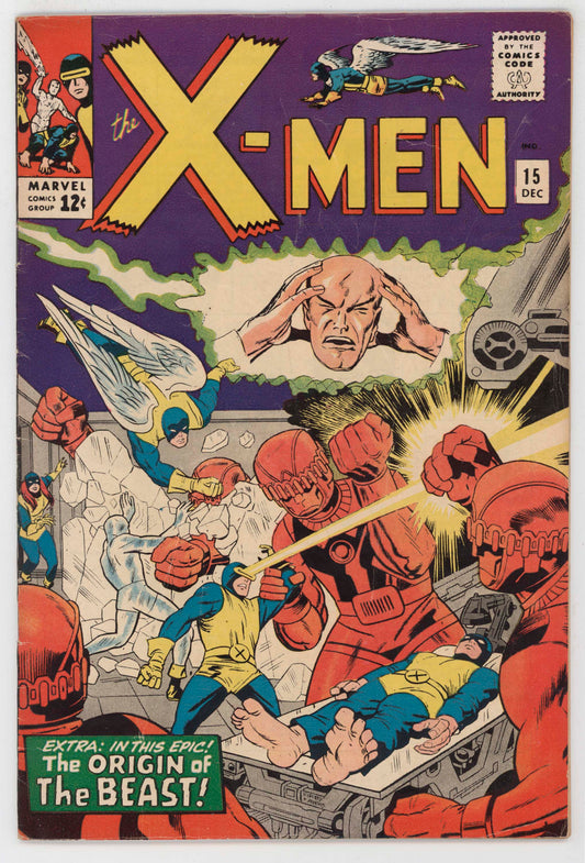 Uncanny X-Men 15 Marvel 1965 FN 1st Master Mold Sentinels Beast