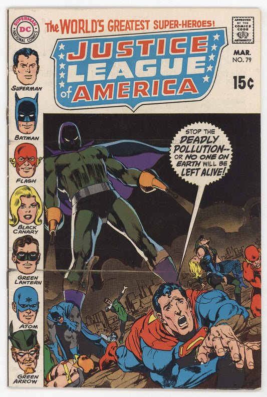 Justice League Of America 79 DC 1970 VF Superman Batman Flash Green Lantern Neal Adams