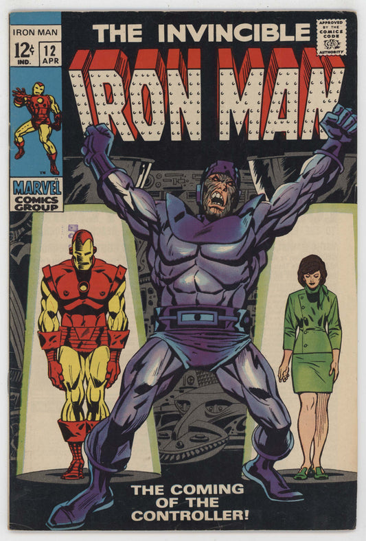 Invincible Iron Man 12 Marvel 1969 FN George Tuska 1st Controller