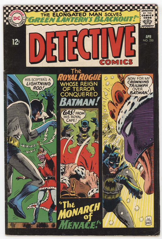 Batman Detective Comics 350 DC 1966 VG FN Joe Kubert Robin Green Lantern Elongated Man