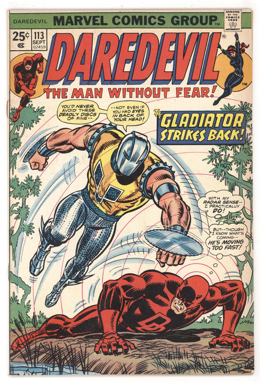 Daredevil 113 Marvel 1974 GD VG John Romita Black Widow Gladiator Death Stalker