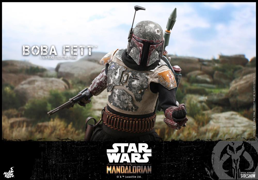 Star Wars Boba Fett Mandalorian Hot Toys 1:6 Action Figure Disney Sideshow NIB