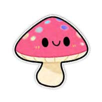 Squishable Holographic Mushroom Sticker