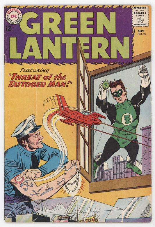 Green Lantern 23 DC 1963 VG FN Gil Kane Gardner Fox 1st Tattooed Man