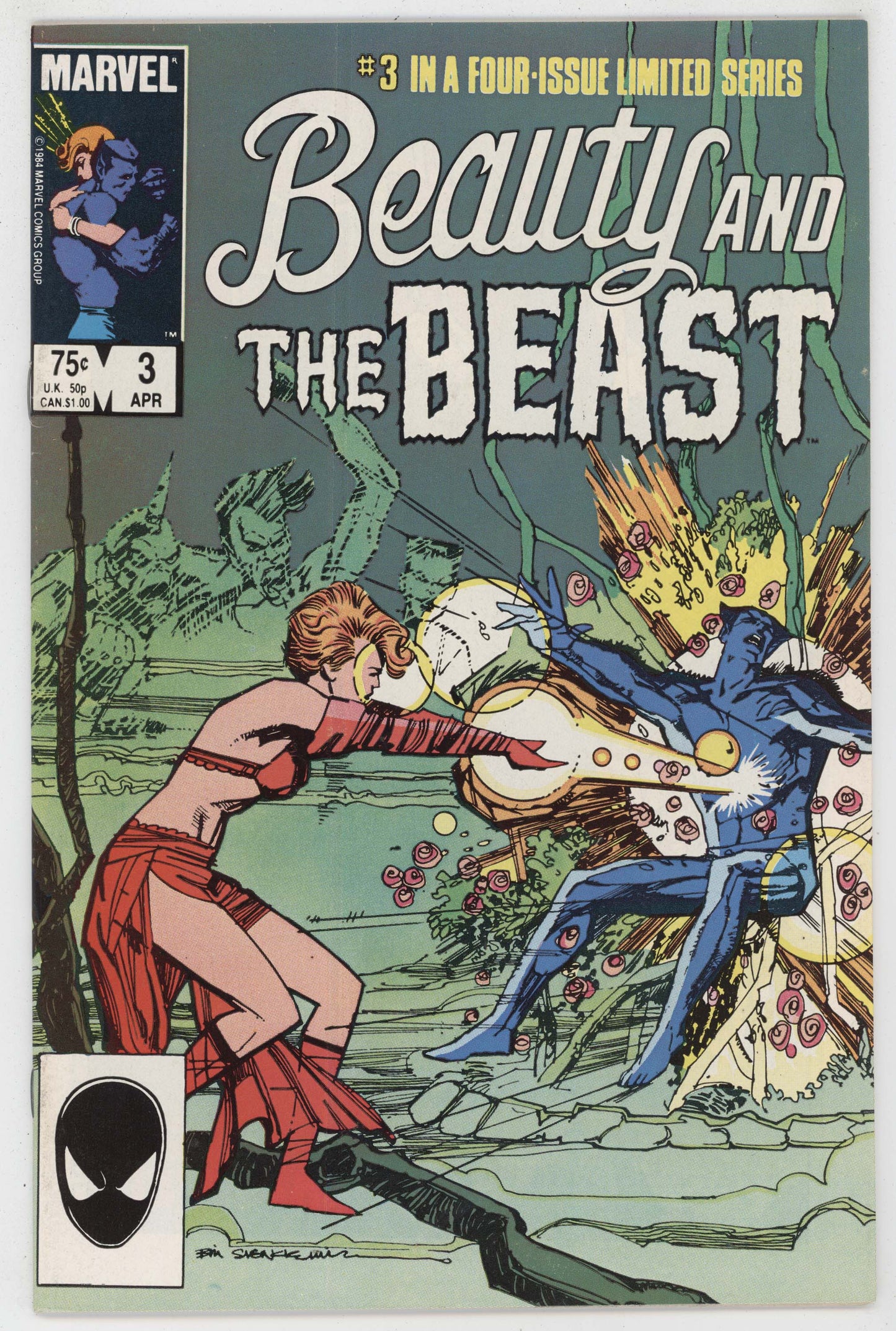 Beauty And The Beast 3 Marvel 1985 VF Bill Sienkiewicz Dazzler Dr Doom