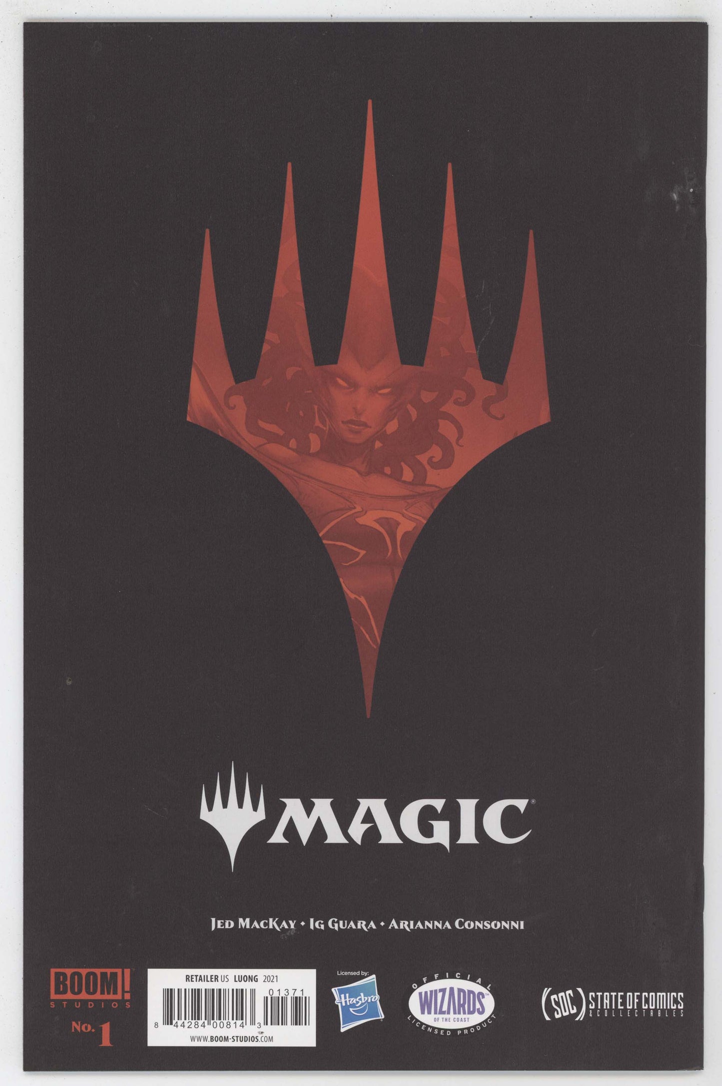 Magic The Gathering MTG 1 Boom 2021 NM- 9.2 Richard Luong Virgin BW Variant