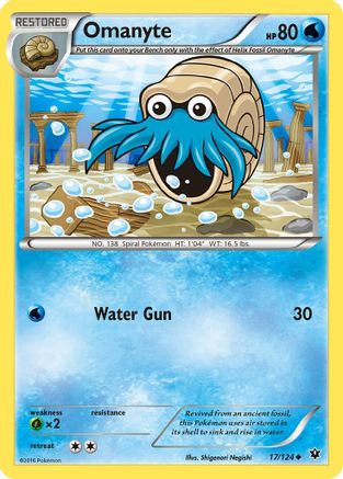 Omanyte 017/124 - XY  Fates Collide - Golden Apple Comics