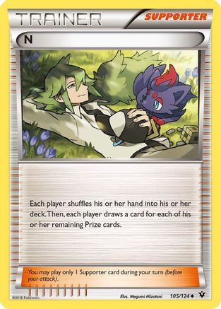 N (Supporter) 105/124 - XY  Fates Collide