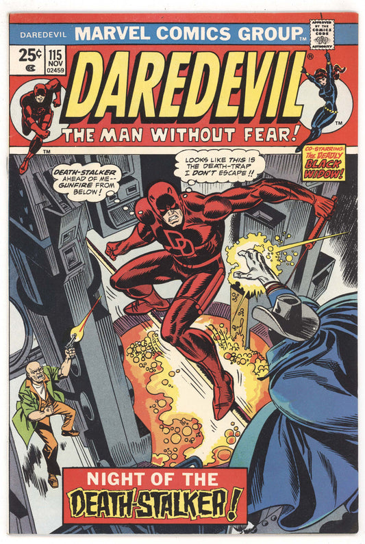 Daredevil 115 Marvel 1974 VF Black Widow Death Stalker Hulk 181 1st Wolverine Ad