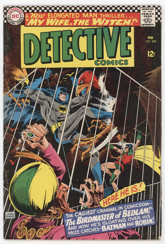 Batman Detective Comics 348 DC 1966 VG FN Joe Kubert Robin Bird Cage Bondage